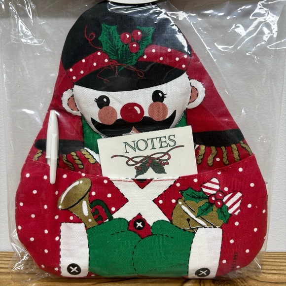 1993 Cambridge Holiday Trimmings Nutcracker Bear Note Pad Pot Holder - Picture 2 of 6